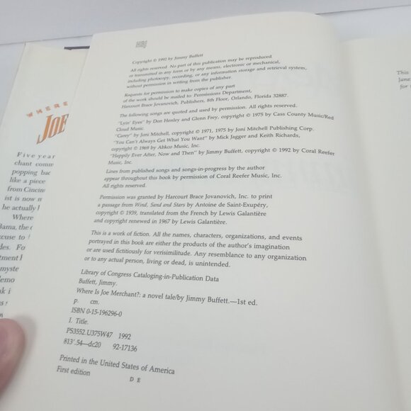 Where Is Joe Merchant? by Jimmy Buffett | Rare Tropical Adventure Novel - Picture 7 of 7
